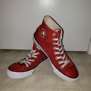 Red Converse All Star sneakers